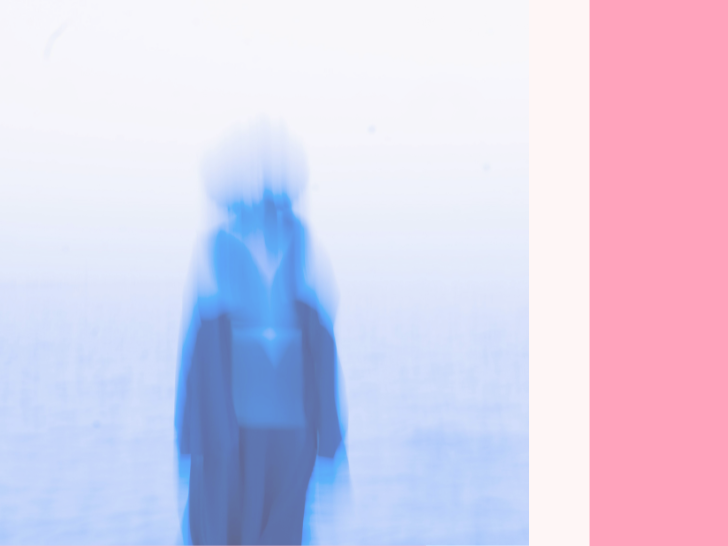 women standing in a fog atmosphere. sad and dramatic blur.